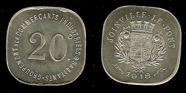 Joinville-le-Pont 20 centimes 1918 BU